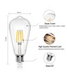 LED Filament pære ST64 E27 - 4W 2700K Klar