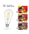 LED Filament pære ST64 E27 8W - 2700K Klar