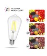 LED Filament pære ST64 E27 8W - 6500K Klar