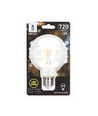 LED Filament pære G80, E27, 6W, 2700K, Klar