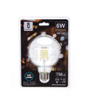 LED Filament Globe pære G95, E27 - 6W, 6500K, Klar