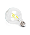 LED Filament pære G95 E27, - 8W, 6500K, Klar