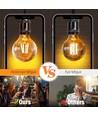 Outlet: LED Filament pære G80 E27 4W - 2200K Amber