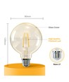 LED Filament pære G80 E27 8W - 2200K Amber