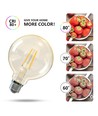 LED Filament pære G80 E27 8W - 2200K Amber