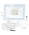 LED Slim Projektør, 20W, 6500K, Hvid, Støbt Aluminium