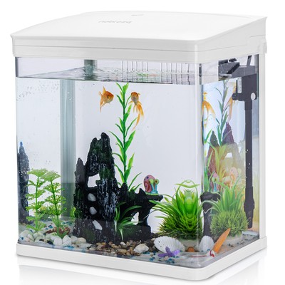 Se Mini Akvarium 14L - 29x20x33cm - Hvid hos Aigostar.dk