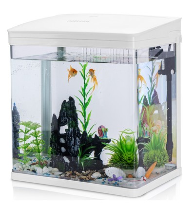 Mini Akvarium 14L - 29x20x33cm - Hvid