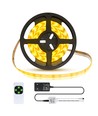 LED strip sæt 3000K 5M 2835-60 med 4-knap fjernbetjening, Komplet sæt