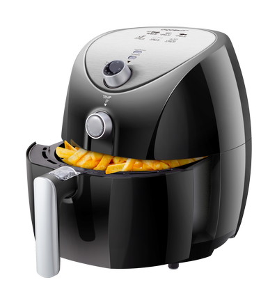 Airfryer mekanisk 1500W 3,5L Dobbeltgryde - Sort Drage Pro