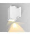 Væglampe B-02 | IP65 | GU10 (Ikke inkluderet) | Enkelt | Hvid | Kvadratisk