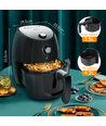 Airfryer mekanisk 1500W 3,5L Dobbeltgryde - Sort Drage Pro