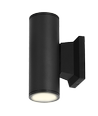 Dobbeltrund Væglampe B-03 - IP65, GU10 (ekskluderet), Sort