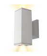 Væglampe B-04 Dobbelt Kvadratisk - IP65, GU10 (Ekskluderet) - Hvid