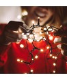 Solcelle Lyskæde - 100 LED, Varm Hvid