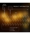 Solcelle Lyskæde - 100 LED, Varm Hvid
