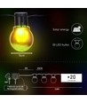 Solcelledrevet Lyskæde med 20 Flerfarvede LED-Pærer