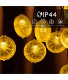 Solcelle Citron LED lyskæde - 10 LED, Varm Hvid, IP44