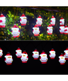 Solcelle Lyskæde med 10 Julemandsdekorationer
