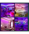 LED RGB LED Strip Lys, 5m, 5050-30, 44-knaps Controller