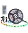 LED RGB LED Strip Lys, 5m, 5050-30, 44-knaps Controller