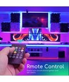 LED Musik-Synkroniseret RGB Farveskiftende Stribelys, 3M 5050-30, 20-Knaps Controller