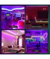 LED Musik-Synkroniseret RGB Farveskiftende Stribelys, 3M 5050-30, 20-Knaps Controller