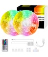 LED RGB Strip Lys 2x5m 5050-30 Gruppekontrol 44-Knap Controller