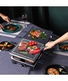 Raclette grill og BBQ 1500W - Sten / Aluminiumsplade, 8-Person