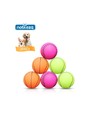 Gummi basketbold/Tennis/Baseball D7.2cm - Orange/Rød/Gul, assorteret 1 stk.