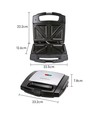 Sandwich Grill 800W - Sort Lamo