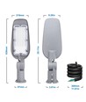 DOB Slim LED Gadebelysning 150W 6500K