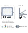 LED Sensor Projektør 50W 6500K SMD IP65 90°