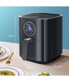 Mini Cube Airfryer - Elektronisk 1500W 3.5L Dobbelt Gryde, Sort