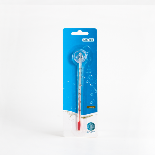 Termometer til akvarie med sugekop - L: 15cm, Farve: Hvid