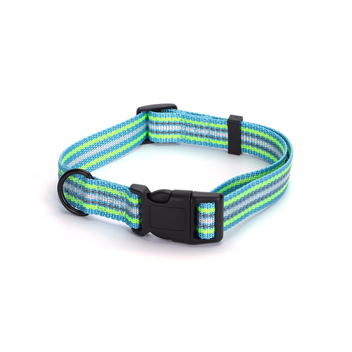 Imitation Nylon Reflective Dog Collar W2.5*L40-60cm - Brown/Green/Pink/Purple