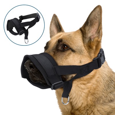 Imitation Nylon Hundemudder XXL (W2.5*L28-38cm*Hals22-35cm) - Sort