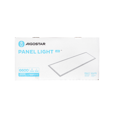 Se LED E5 - 60W Led Panel 4000K (595x1195x10mm) - Hvid - Kulør : Neutral hos Aigostar.dk
