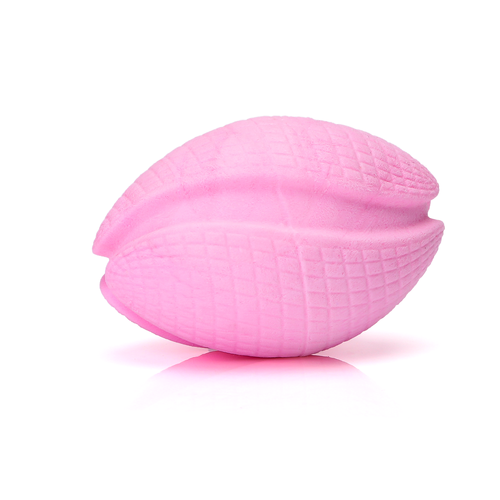 TPR Skumlegetøj - Skumrugby, 10x7,2 cm - Pink/Grøn/Blå