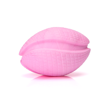 TPR Skumlegetøj - Skumrugby, 10x7,2 cm - Pink/Grøn/Blå