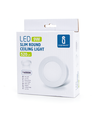 Outlet: LED E6 Kantbelyst Indbygningsspot, 9W, 6500K, Rund, Overflademonteret