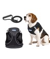 Reflekterende Silke Hundevest Sele - W1.5cm * L35-40cm med Håndtag 0.8cm * 1.5m