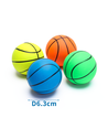 Gummiskum Basketball D6,3 cm - Fluorescerende Gul/Orange/Grøn/Blå