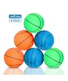 Fluorescerende Gummiskum Basketball D7.2 cm - Orange/Grøn/Blå