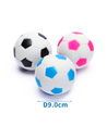 Gummiskumsfodbold - D9cm - Hvid+Rød/Hvid+Grøn/Hvid+Blå/Hvid+Sort, assorteret 1 stk.