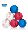 Gummi Baseball kæledyrslegetøj - D7.2 cm, Hvid/Rød/Blå, hund/kat, assorteret 1 stk.