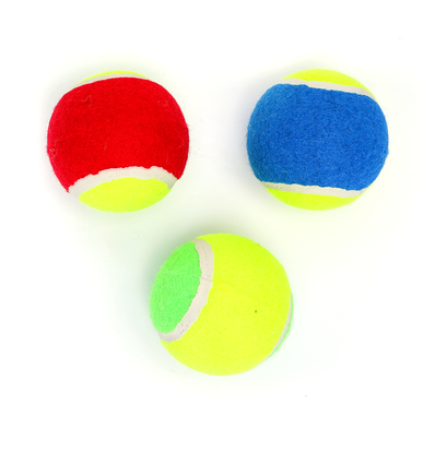 Gummi Skumbold - Tennis D9cm - Gul/Rød, Gul/Blå, Gul/Grøn