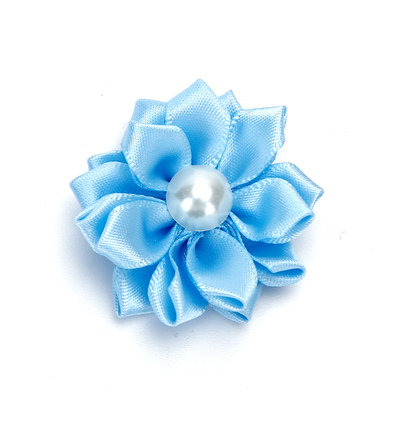 Kæledyrstilbehør "Blomst" med Elastikbånd - 4 cm - Rosa/Khaki/Beige/Blå