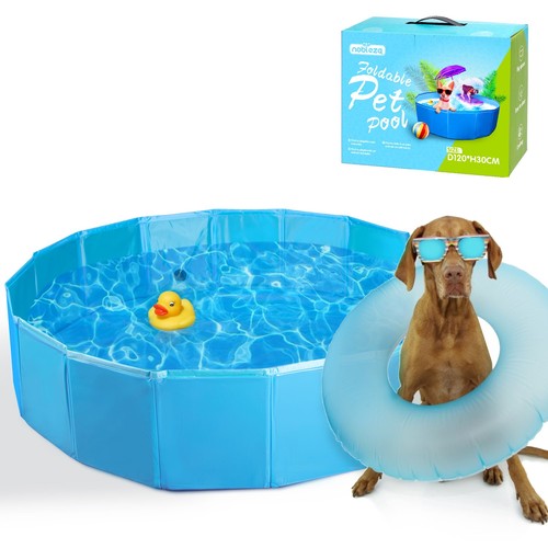 Hundesvømmebassin - Ø120 x H30 cm, Blå