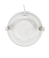 LED Downlight Slim, PIR Bevægelsessensor 360° - Indbygning Rund 12W, Klar/Kold Hvid 6000K, Mat Hvid, Ø170mm